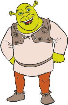 Shrek Character Vector - Valstick Shrek Cartoon Wall Decal Sticker 16 X 25 (400x400), Png Download