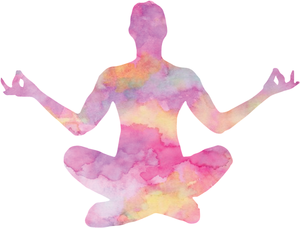 Yoga Body Pose Health Watercolor Freetoedit - Yoga Pose Silhouette (1024x1024), Png Download
