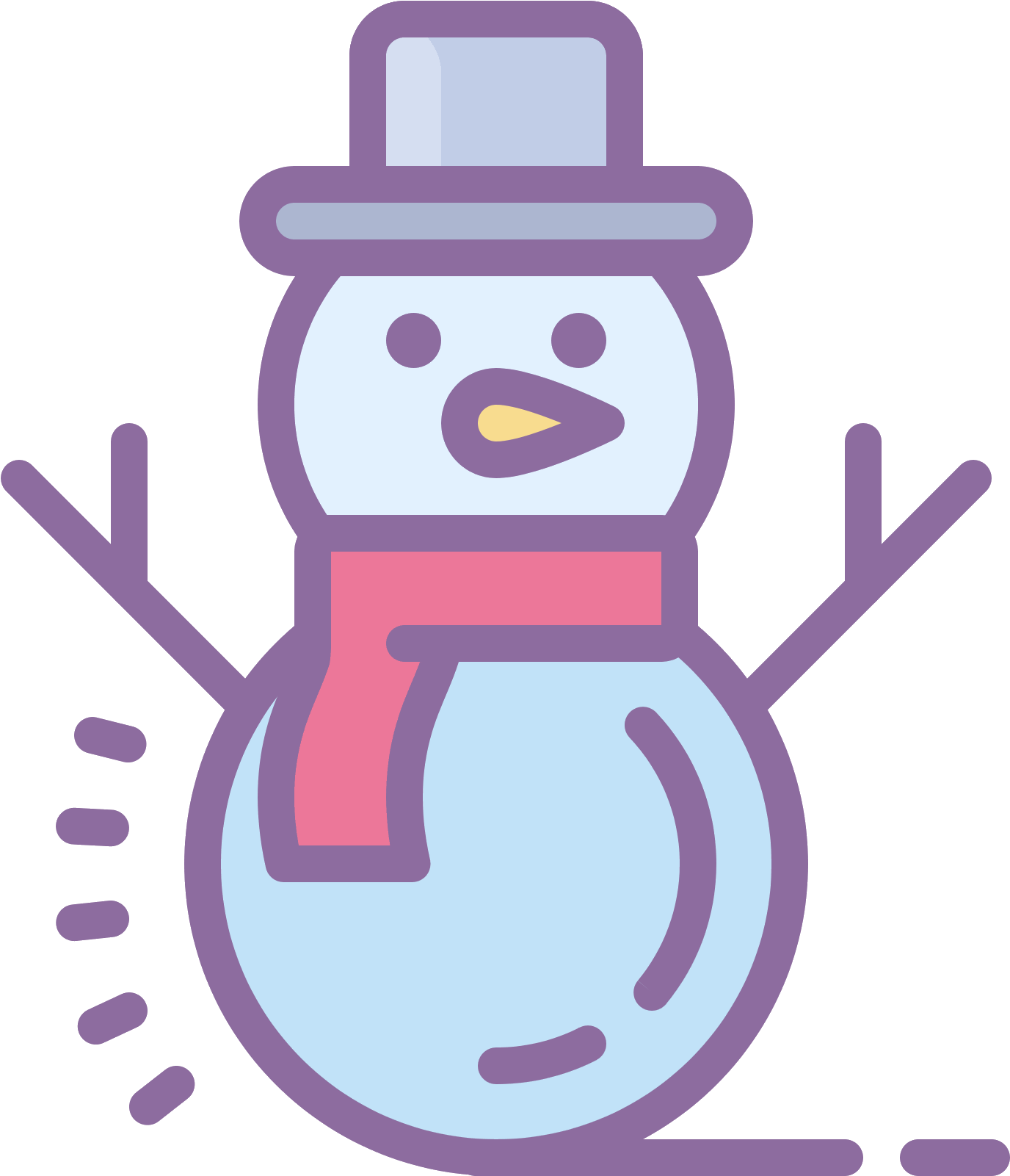 This Icon Has A Lot Of Circular Shapes - Snowman (1600x1600), Png Download