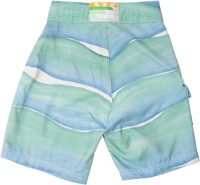 Greenlines Kids Swim Trunks - Board Short (730x657), Png Download