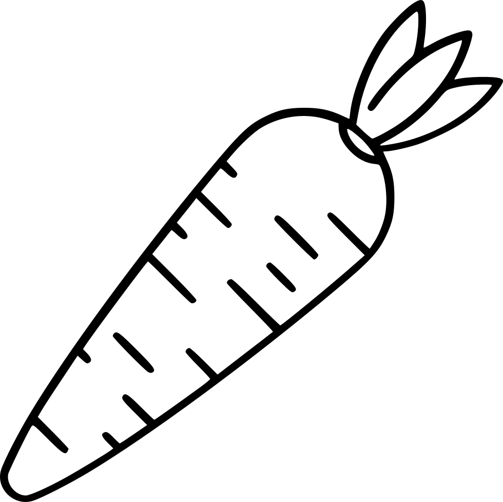 Download Png File Svg Carrot Black And White Png PNG Image with No