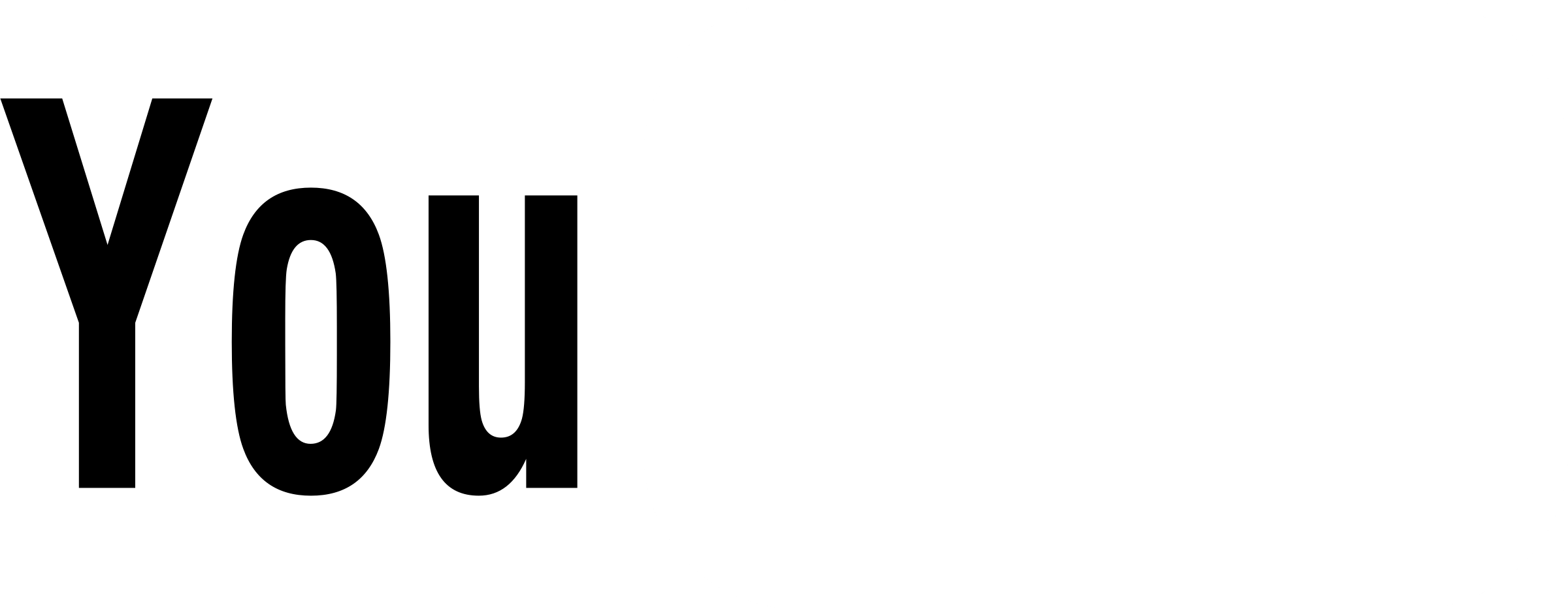 Transparent Svg Vector Freebie - Youtube Logo Transparent White (2400x933), Png Download