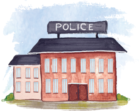 Policestation - The Architecture Of The City (450x361), Png Download