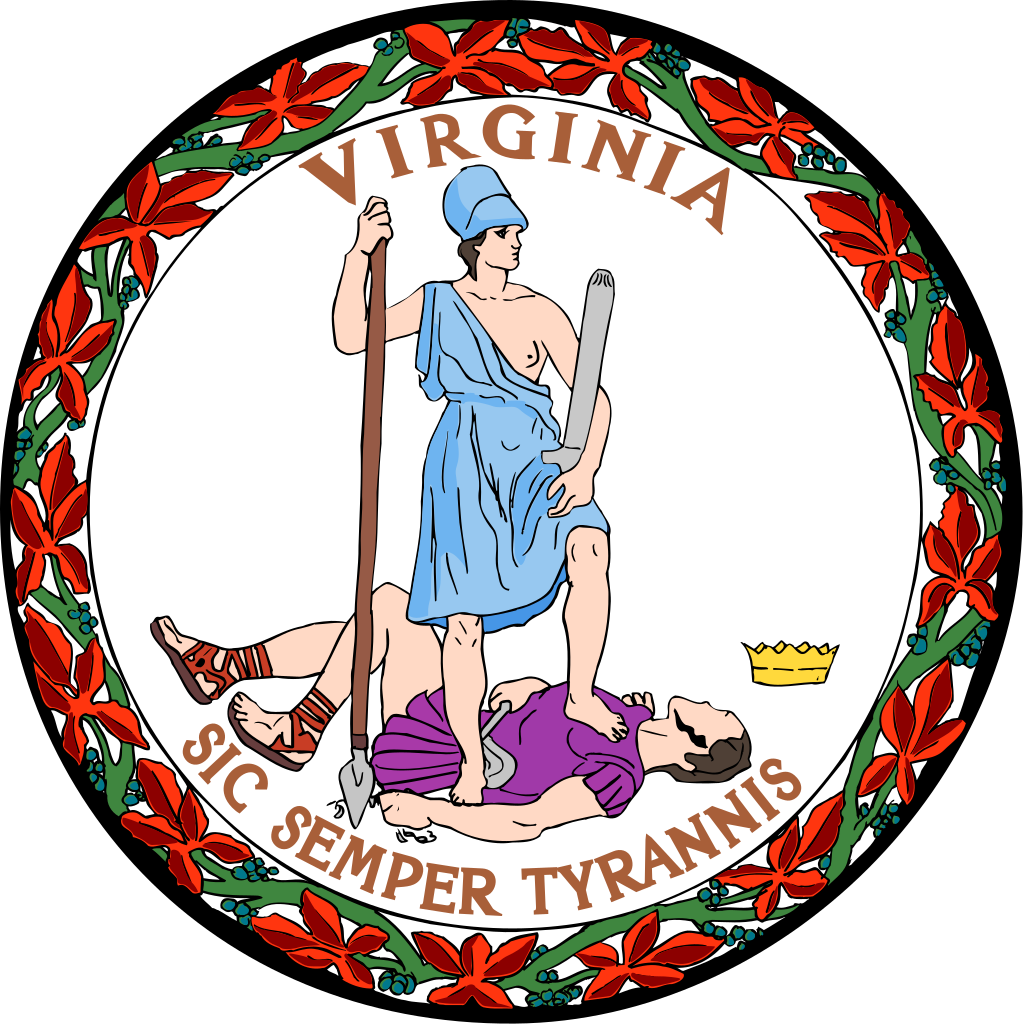 Guys Who Never Do And Probably Never Will Get Laid - Seal Of Virginia (1024x1024), Png Download