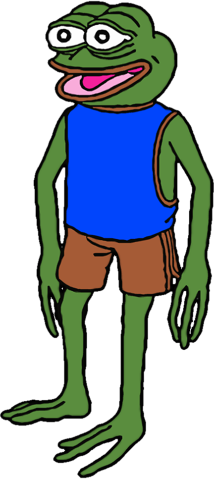 Pepe The Frog - Pepe The Frog Full Body (432x967), Png Download