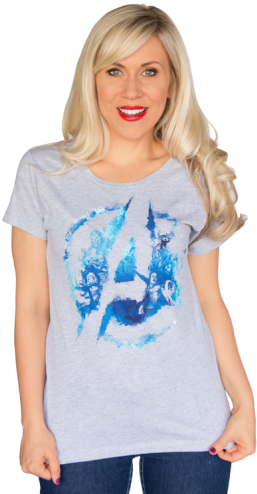 Avengers Watercolor Tee - Avengers Classic Folding In Line Scooter (498x498), Png Download