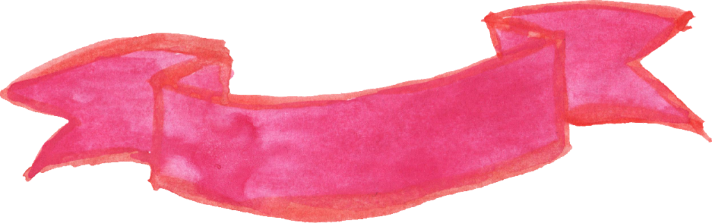 Clipart Banner Watercolor - Carmine (1024x321), Png Download