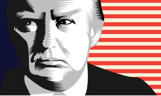 Trump Vector - Trump For President 2016 Beach Towel (523x314), Png Download