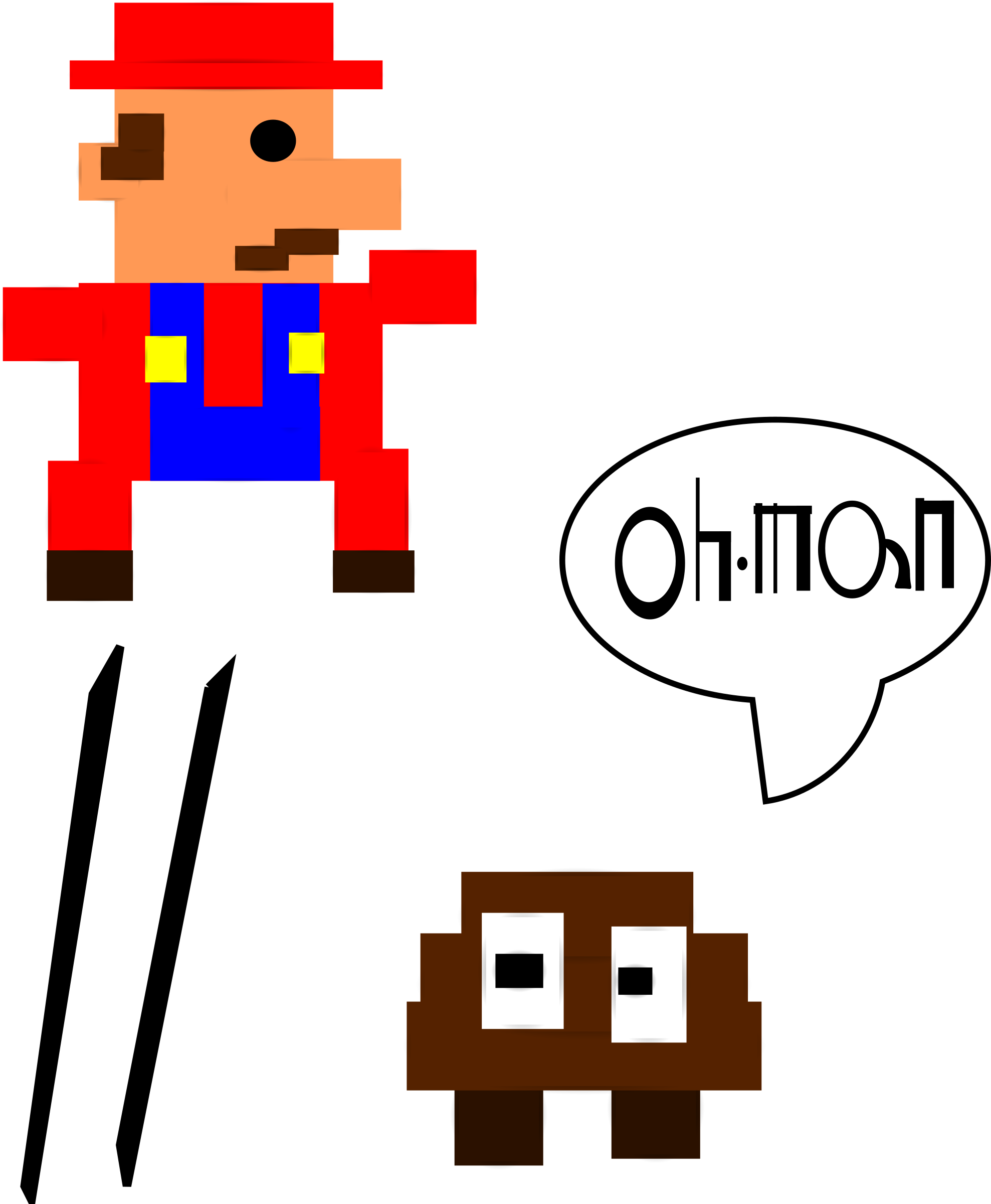 This Free Icons Png Design Of Old Mario (1977x2400), Png Download