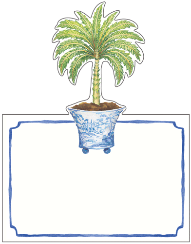 Potted Palms Die-cut Place Cards 96 Ct - Houseplant (392x500), Png Download