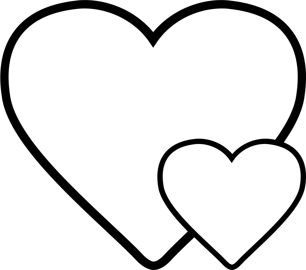 Hearts Svg Png Icon Free Download - Small Heart Big Heart (981x868), Png Download