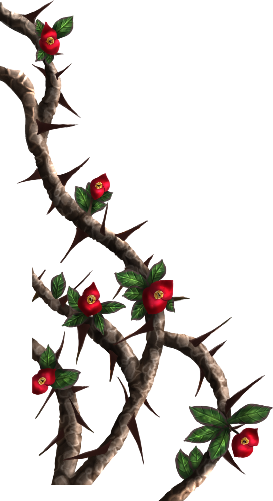 Rose Vines Png - Rose Thorns Png (900x1650), Png Download