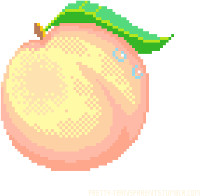 Peach Png Tumblr Vector Transparent Download - Pixel Peach Transparent (500x453), Png Download