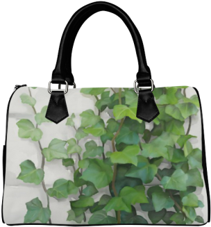 Watercolor Vines, Climbing Plant Zoom Boston Handbag - Mermaid Scales Boston Handbag (500x500), Png Download