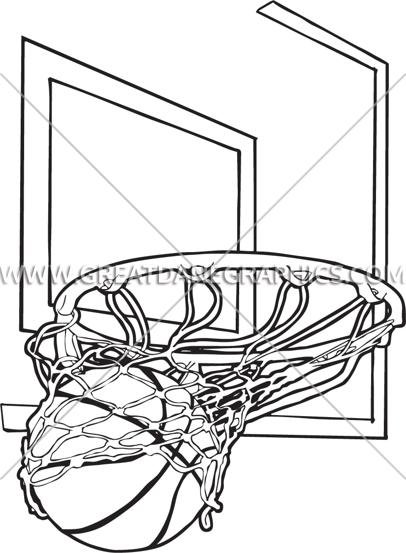 Basketball Net Drawing At Getdrawings - Basketball Hoop Swish Drawing (825x1123), Png Download