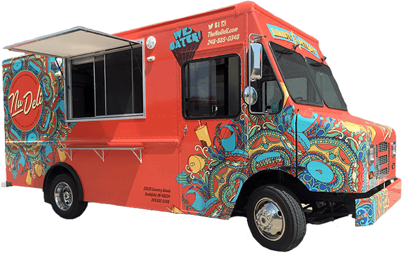 Detroit Custom Coach Step Van Food Trucks Standard - Food Truck Transparent (792x522), Png Download