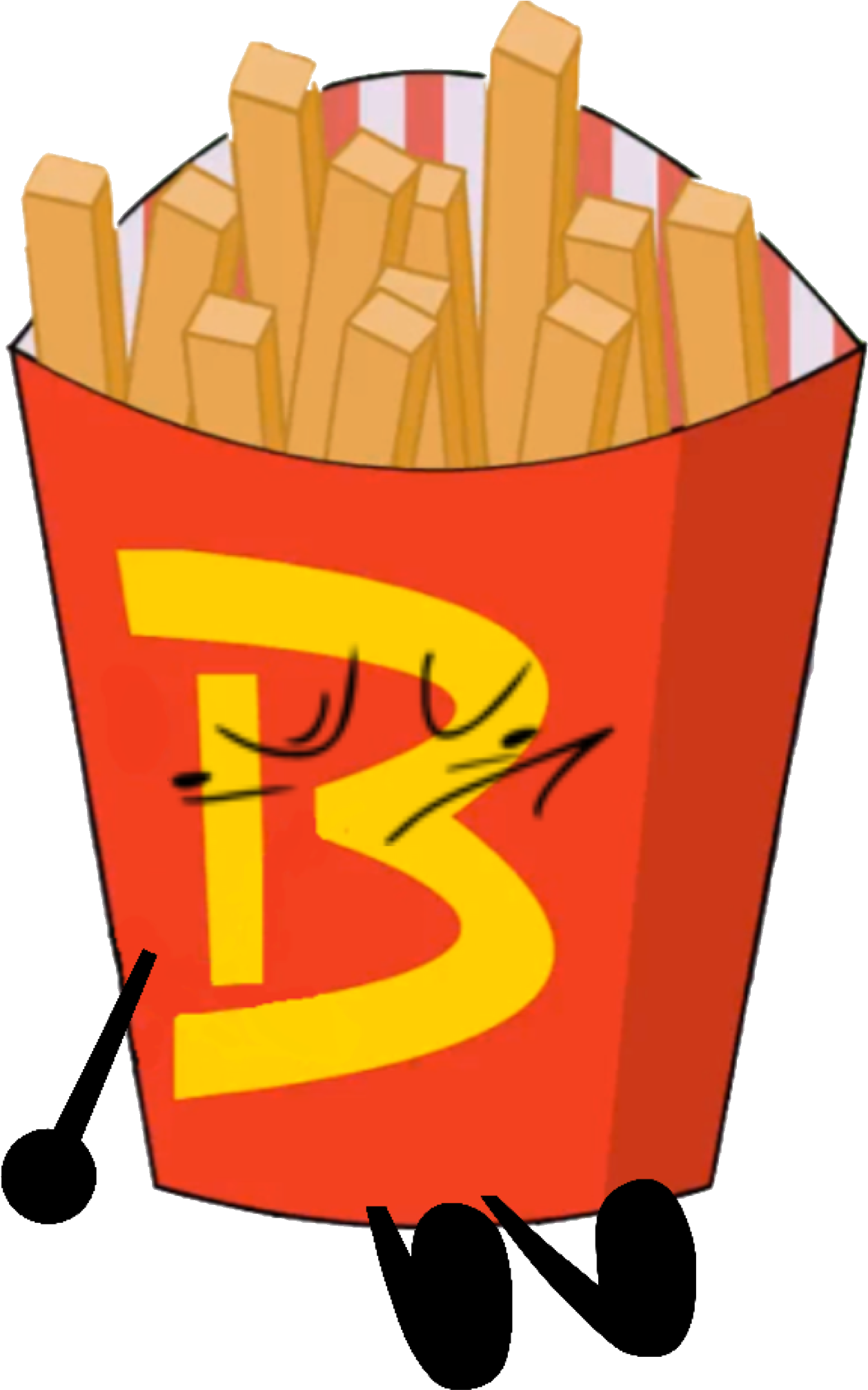 Fries - Bfdi Newbies (1374x2048), Png Download