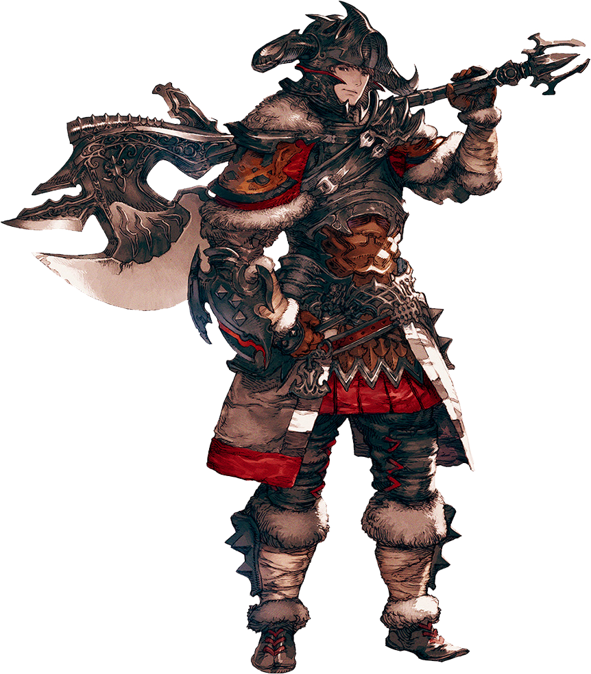 Hyur-warrior - Warrior Final Fantasy 14 (862x984), Png Download