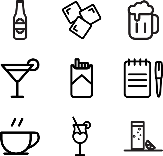 Alcohol Packs Svg Psd Png Eps - Bar Icons (600x564), Png Download
