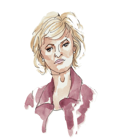 Tina Brown, Illustration By Alison Garwood-jones - Sketch (500x591), Png Download