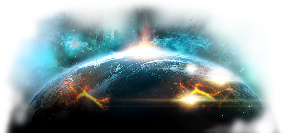 Galaxy Png Transparent Images - Planet On Fire Transparent (991x456), Png Download