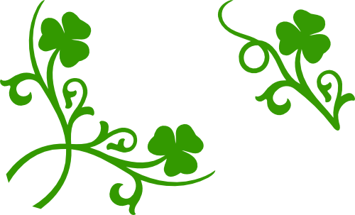 Black And White Stock St Patricks Day Images By Heather - Shamrock Corner (500x303), Png Download