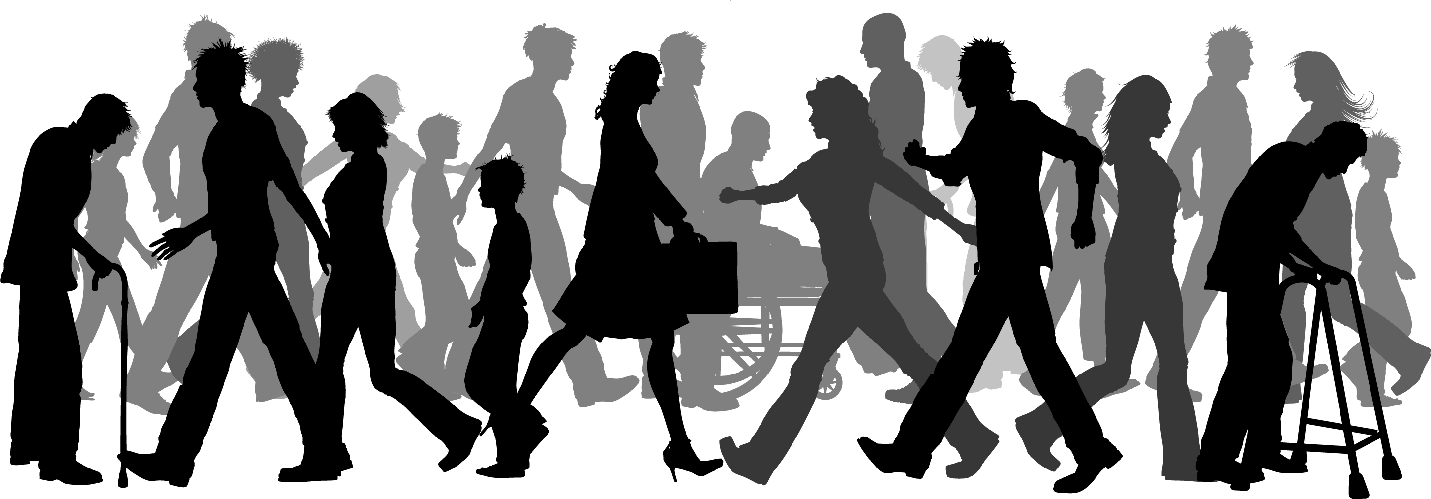 Crowd Of People Walking Silhouette | Images and Photos finder