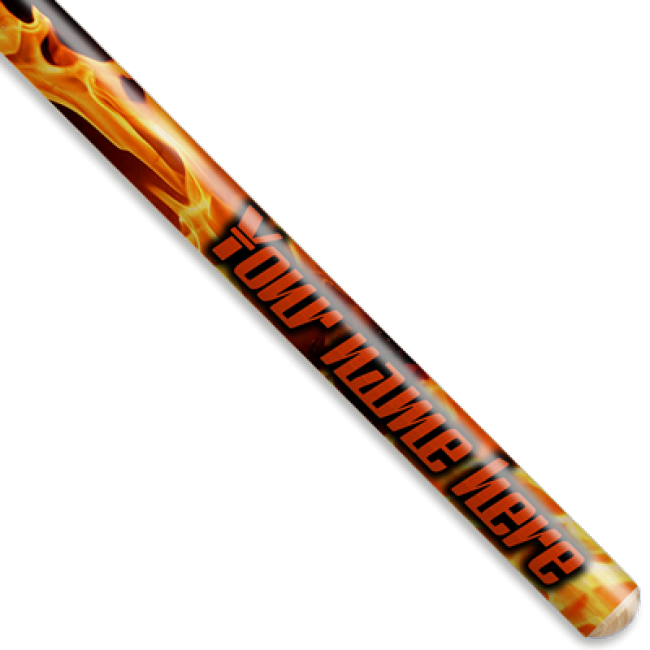 Realistic Flames Personalized Custom Drumsticks - Orange (650x650), Png Download