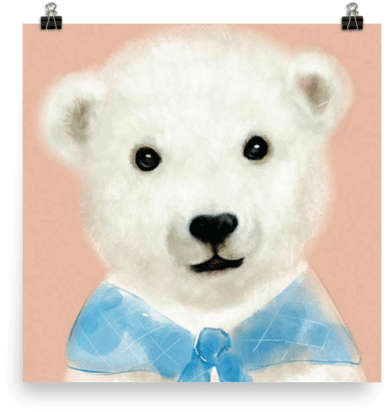 Watercolor Bear - Uxcell Polyester Bear Pattern Home Office Car Multifunction (600x600), Png Download