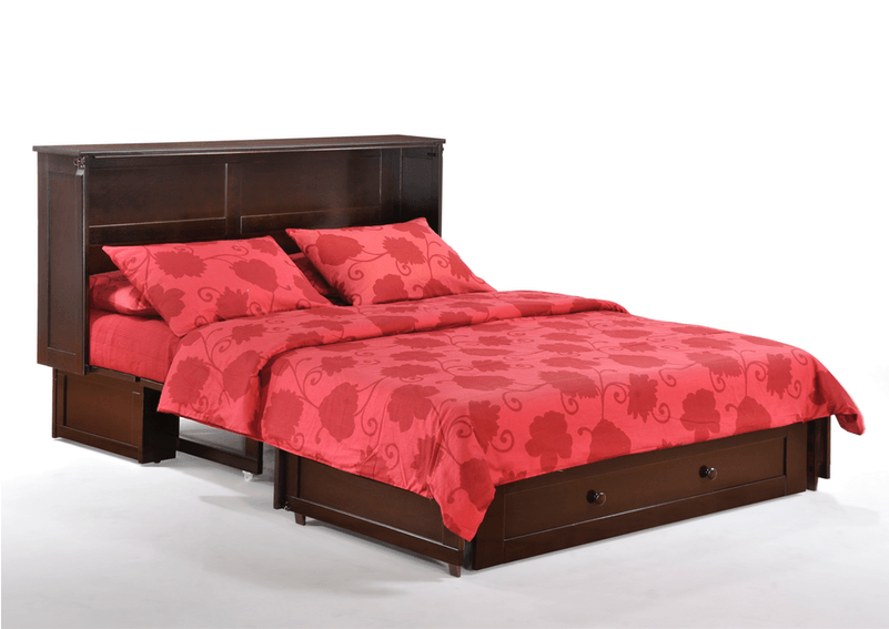 The Clover Cabinet Bed In Dark Chocolate Looks Great - Night And Day Clover Murphy Cabinet Bed (800x800), Png Download