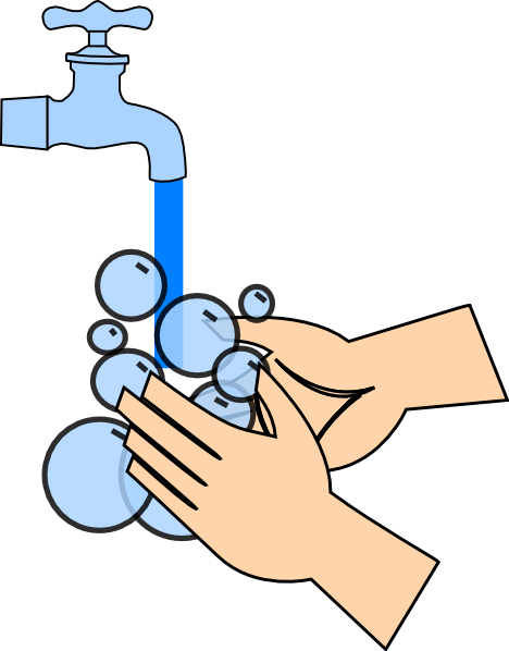 How To Set Use Washing Hands Clipart (468x598), Png Download