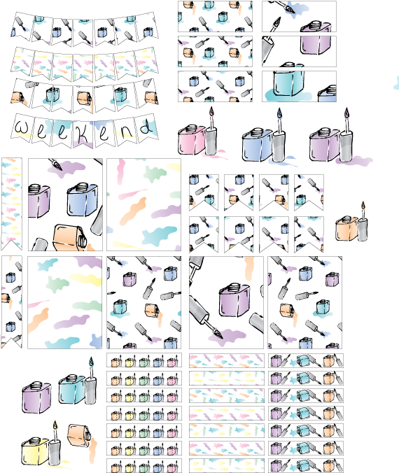 Digital Planner Stickers Free (612x792), Png Download