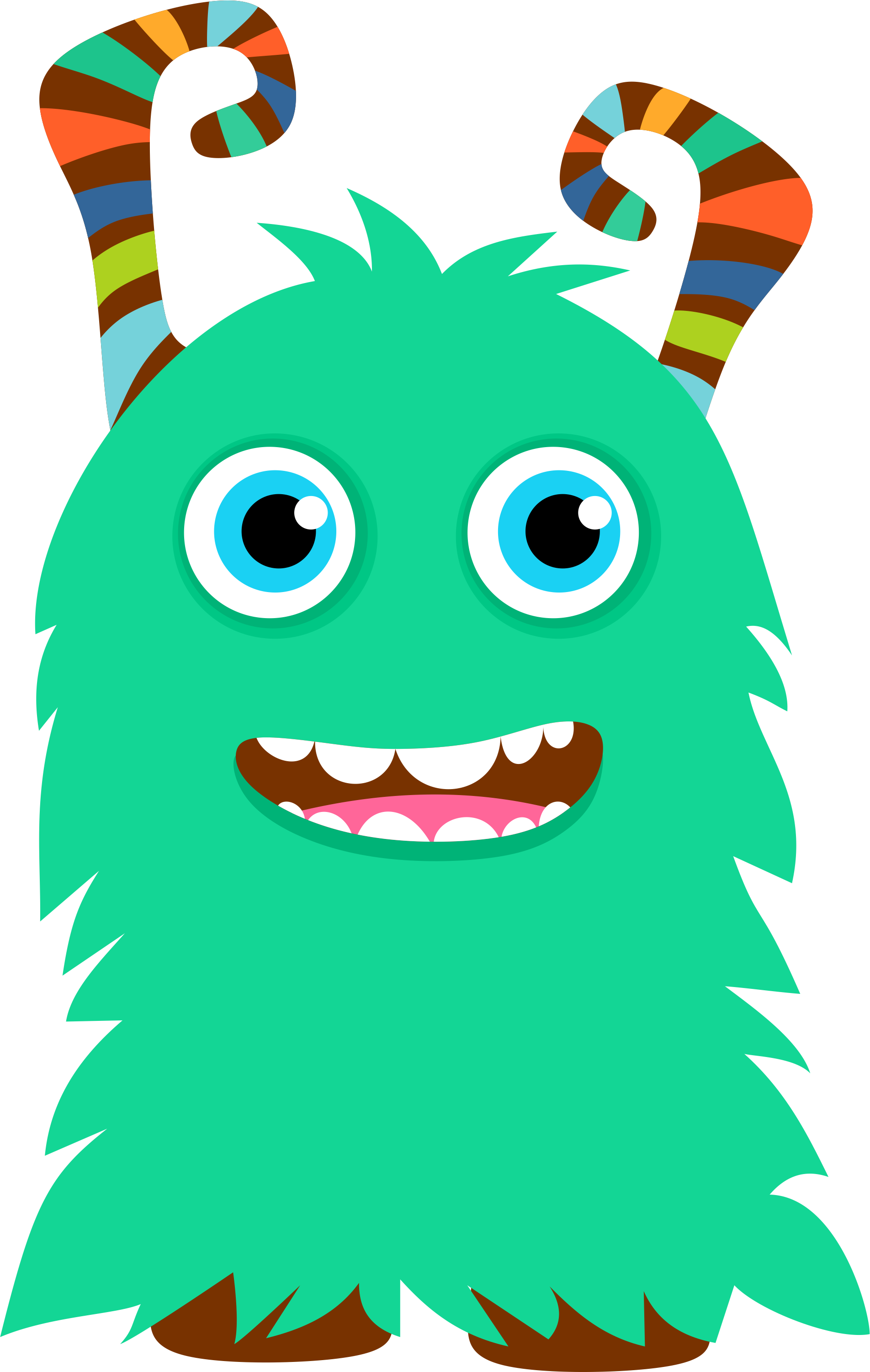 Banner Royalty Free Stock Cute At Getdrawings Com For - Cute Monster Clipart (1904x3001), Png Download