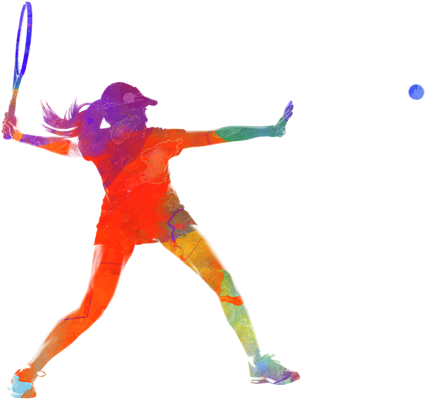 Bleed Area May Not Be Visible - Woman Tennis Player 01 In Watercolor (600x480), Png Download