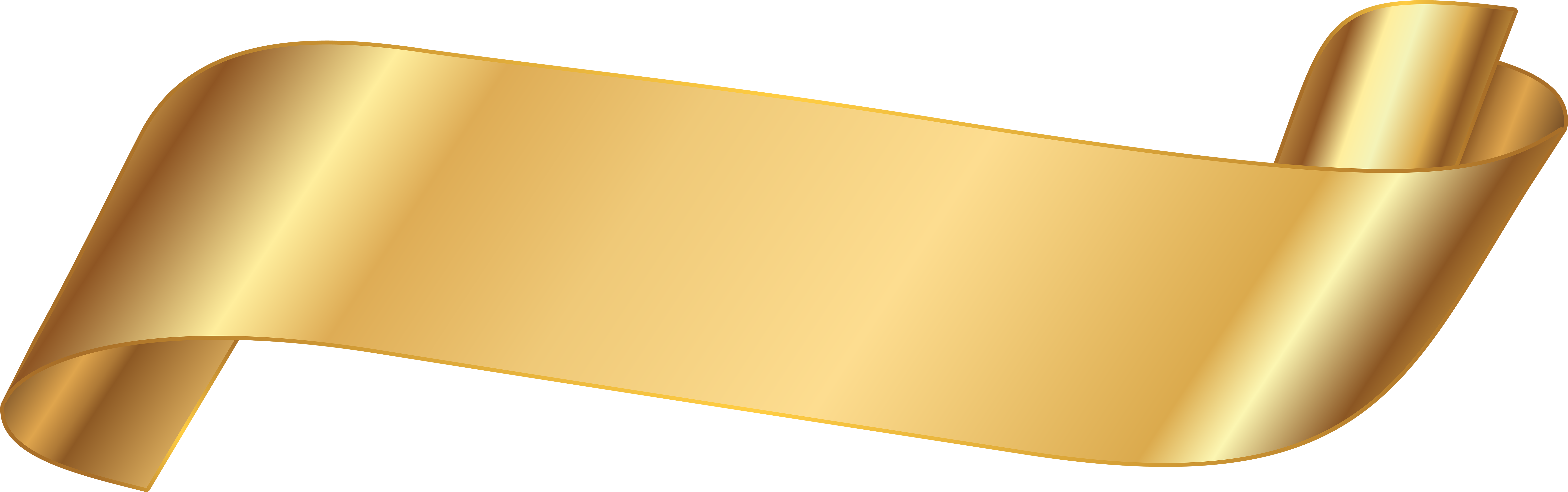 Download Gold Ribbon Banner  Png  PNG  Image with No 