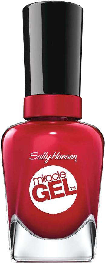 Nail Polish Bottle Png Transparent Image - Sally Hansen Miracle Gel Nail Polish Blue (500x999), Png Download