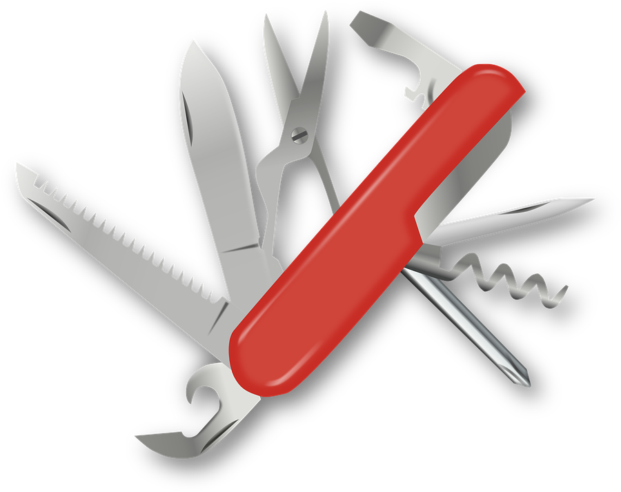 Swiss Army Knife Pocket Knife Blade Stainl - Swiss Army Knife Png (430x340), Png Download