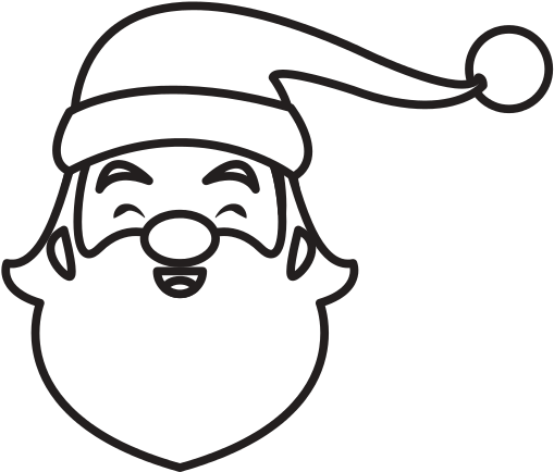 Santa Claus Funny Face Cartoon - Vector Graphics (550x550), Png Download