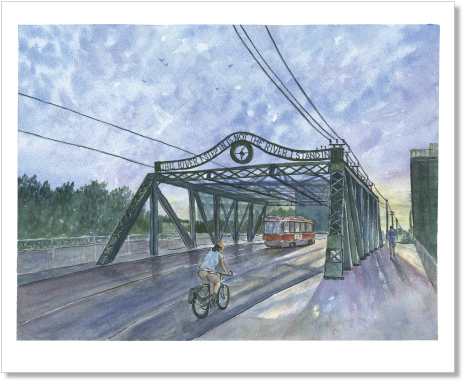 Viaduct Archival Print - Toronto (554x428), Png Download