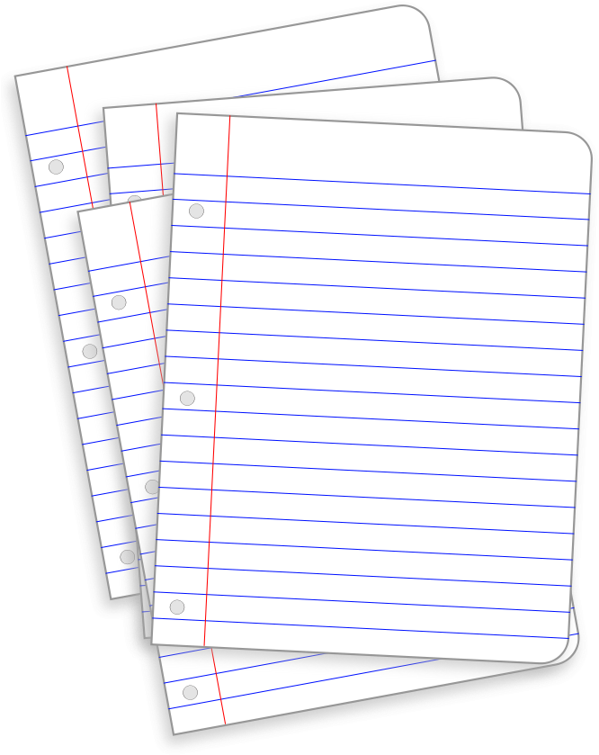 How To Set Use Messy Lined Papers Clipart (695x900), Png Download