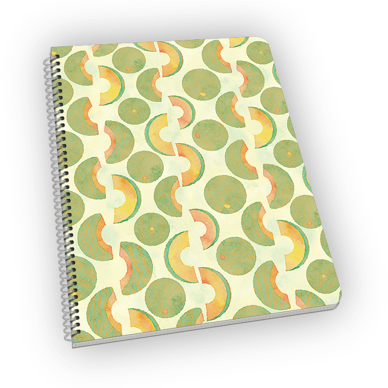 Cantaloupe Notebook - Circle (1000x769), Png Download