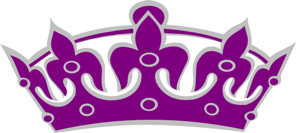 Crown Clipart Purple Crown - Princess Crown No Background (600x271), Png Download