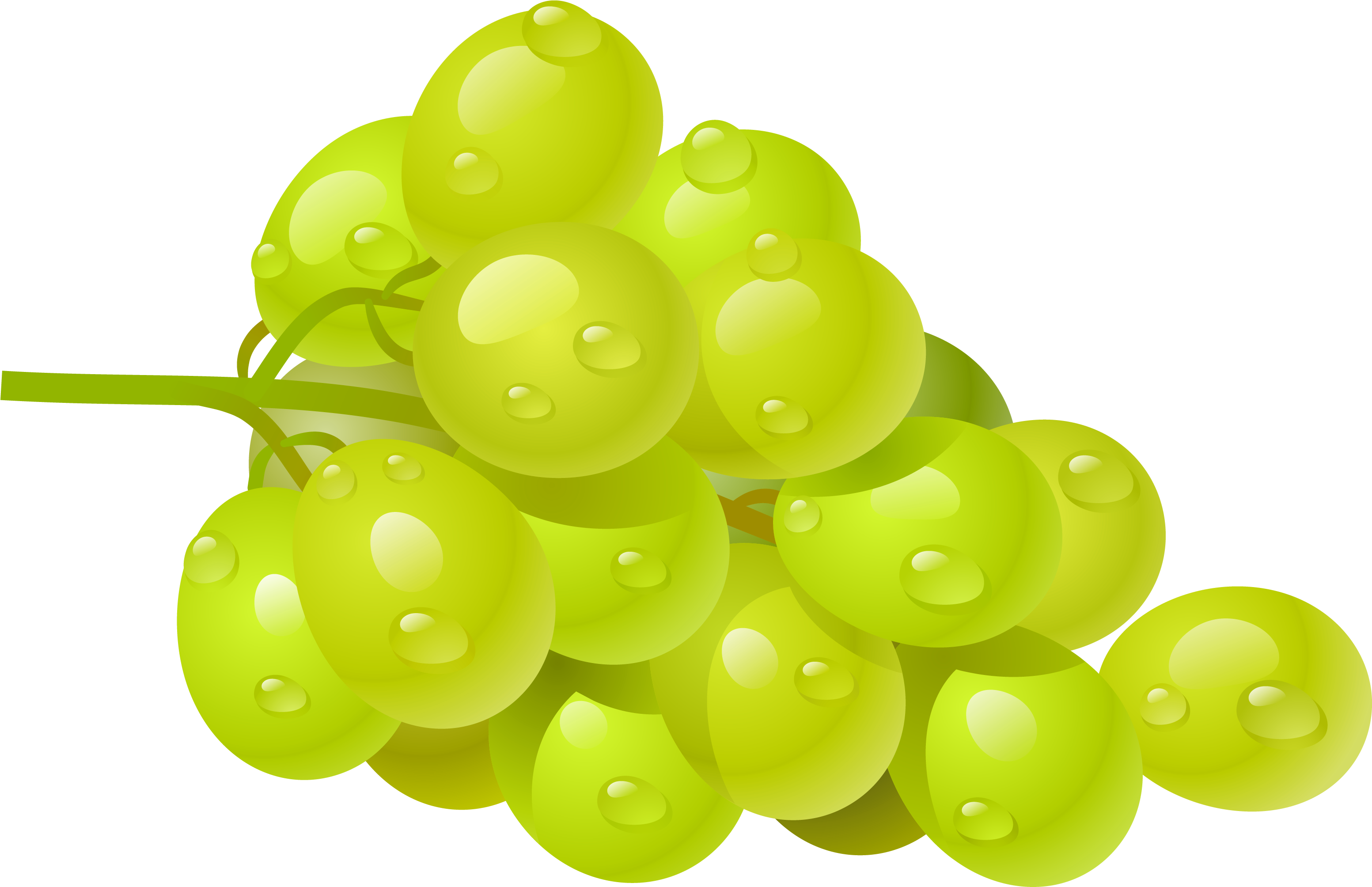 White Grape Png Clipart Picture (3166x2083), Png Download