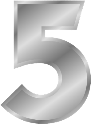 3d Number 5 Png (400x400), Png Download