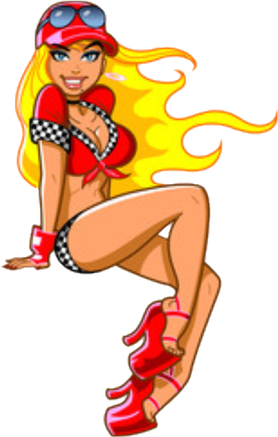 Report Abuse - Racing Pin Up Girl (722x926), Png Download