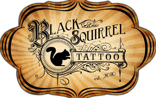 Black Squirrel Tattoo Black Squirrel Tattoo - Black Squirrel Tattoo (502x316), Png Download