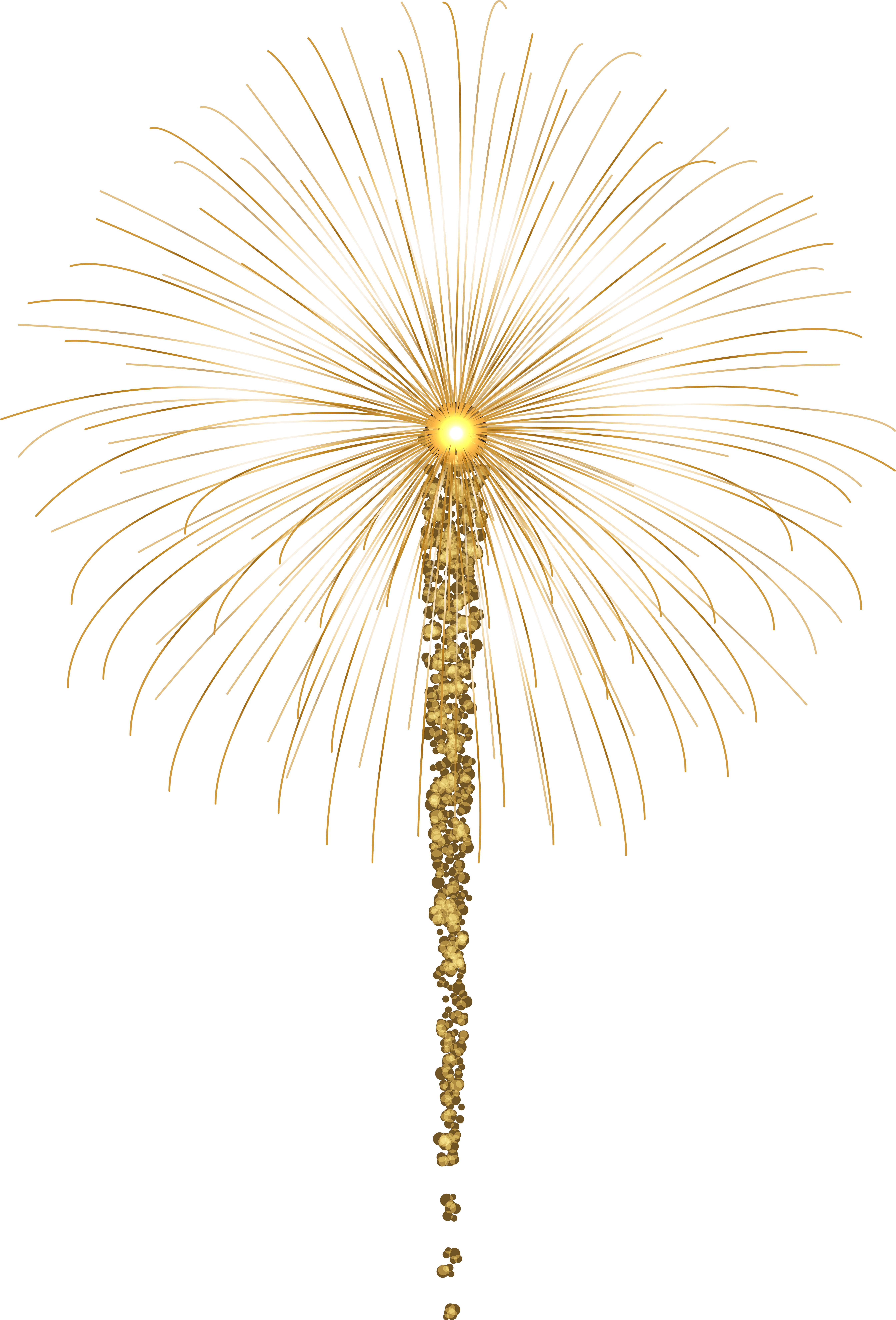 Clipart Fireworks Gold - Palm Tree (5428x8000), Png Download