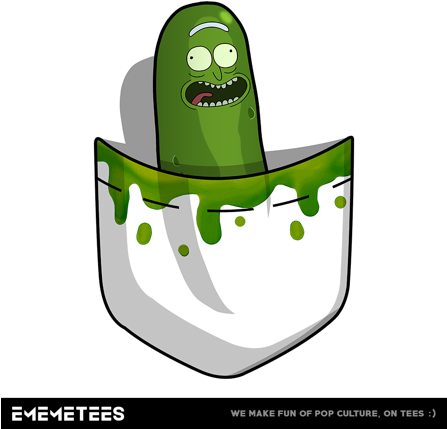Pocket Pickle Pocket Pickle - Pickle Rick In A Pocket (446x446), Png Download