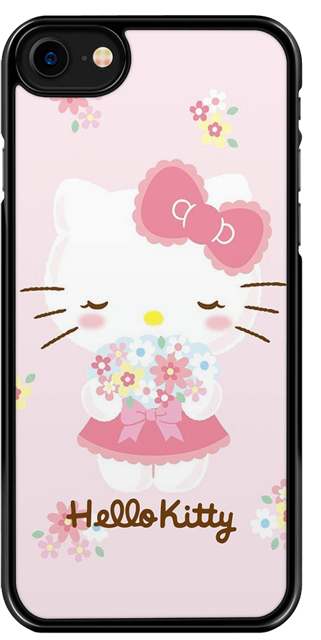 Hello Kitty-hk003 2d Hard Case - Turquoise And Pink Hello Kity (1000x1000), Png Download