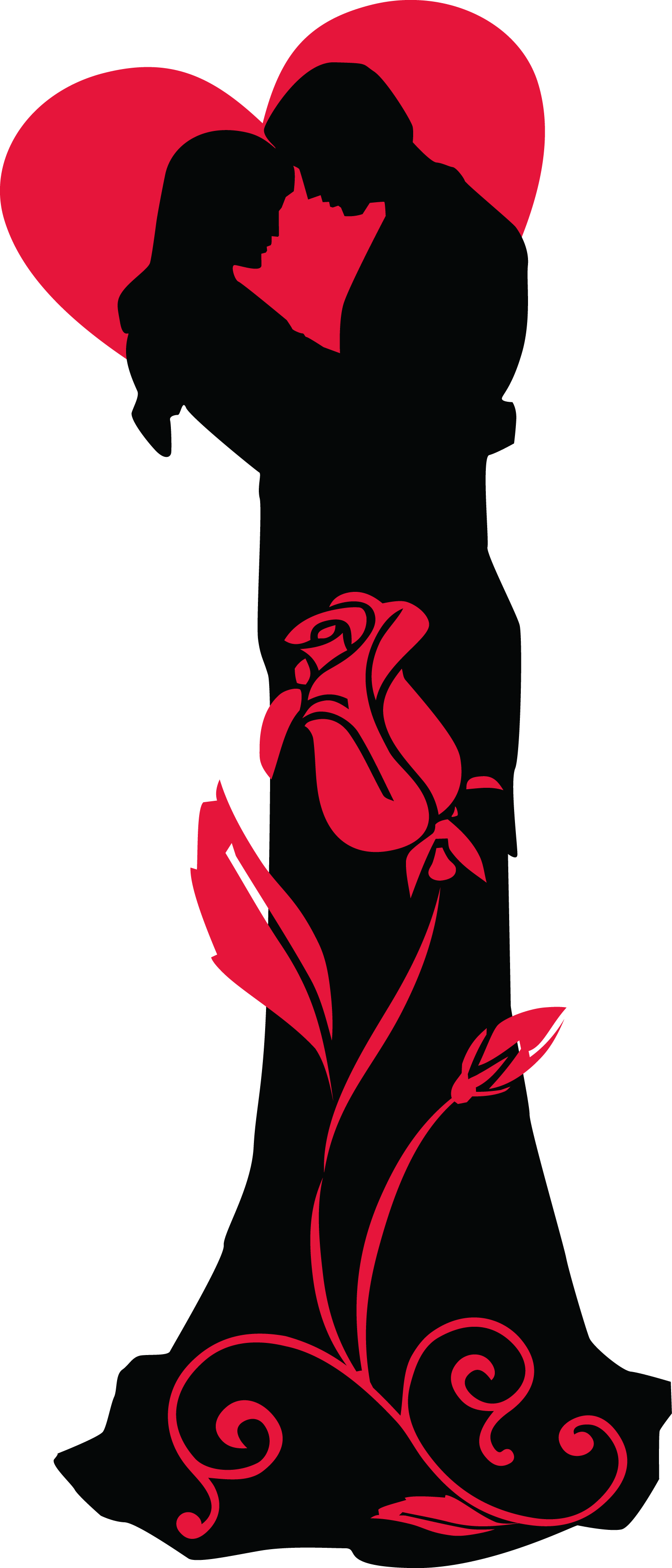 Couple Silhouette (1498x3497), Png Download